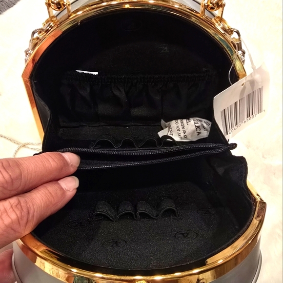 Stainless Brushed Silver & Gold Crossbody Bag - Picture 6 of 9